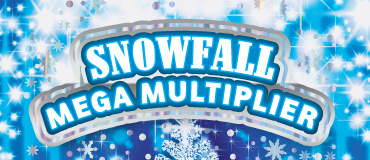 SNOWFALL MEGA MULTIPLIER scratch-off ticket