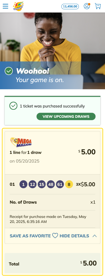 Revisa el recibo de tu compra