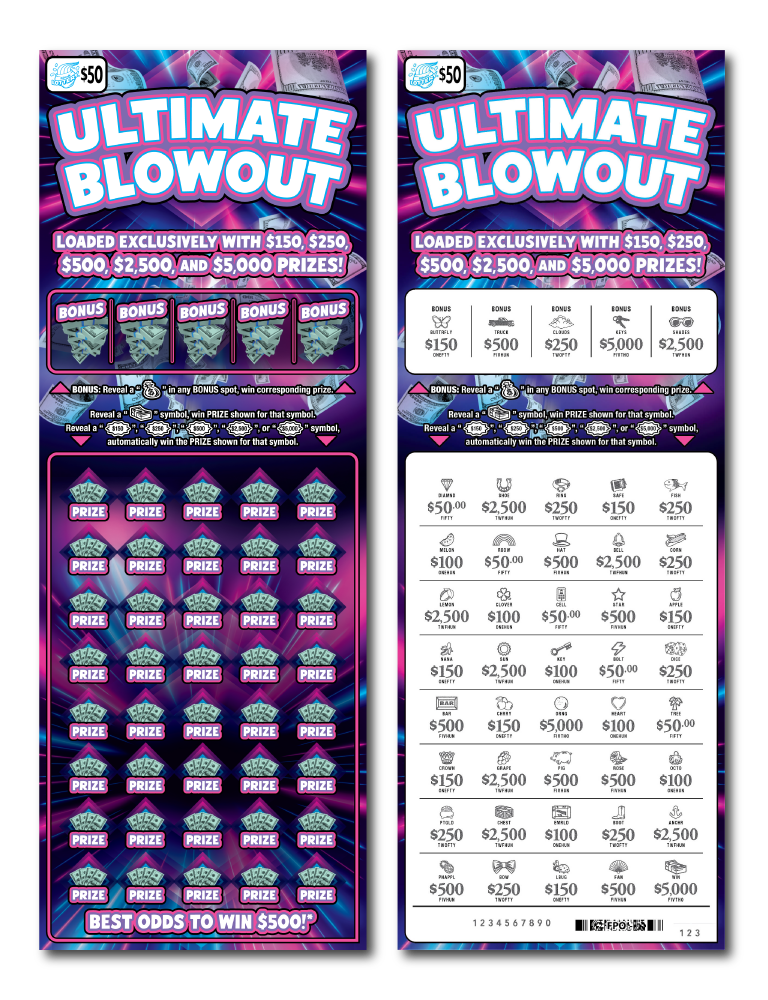 Ultimate Blowout Illinois scratch-off ticket